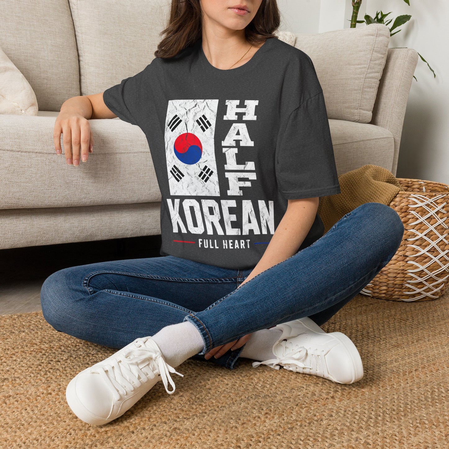 Half Korean T-Shirt — Korean Flag Heritage Pride Tee