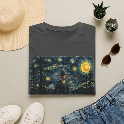 Starry Night Cowboy T-Shirt — Van Gogh Style Western Art Tee