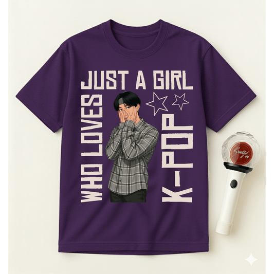 JUST A GIRL WHO LOVES K-POP T-SHIRT