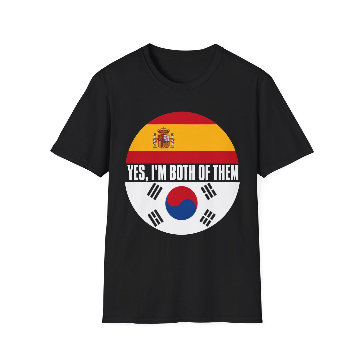 Yes, I'm Both Of Them Spanish Korean Flag T-Shirt