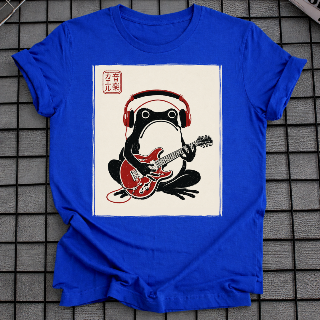 FROG PLAYING GUITAR T-SHIRT