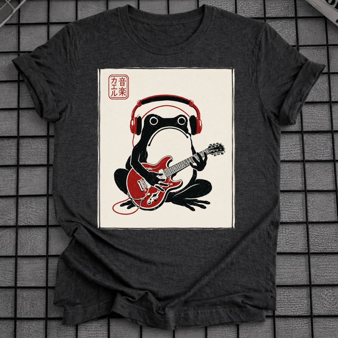 FROG PLAYING GUITAR T-SHIRT