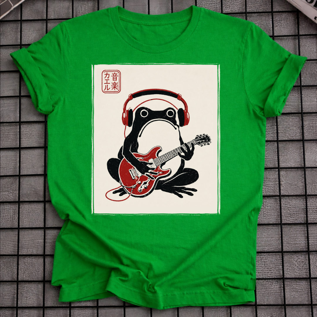 FROG PLAYING GUITAR T-SHIRT