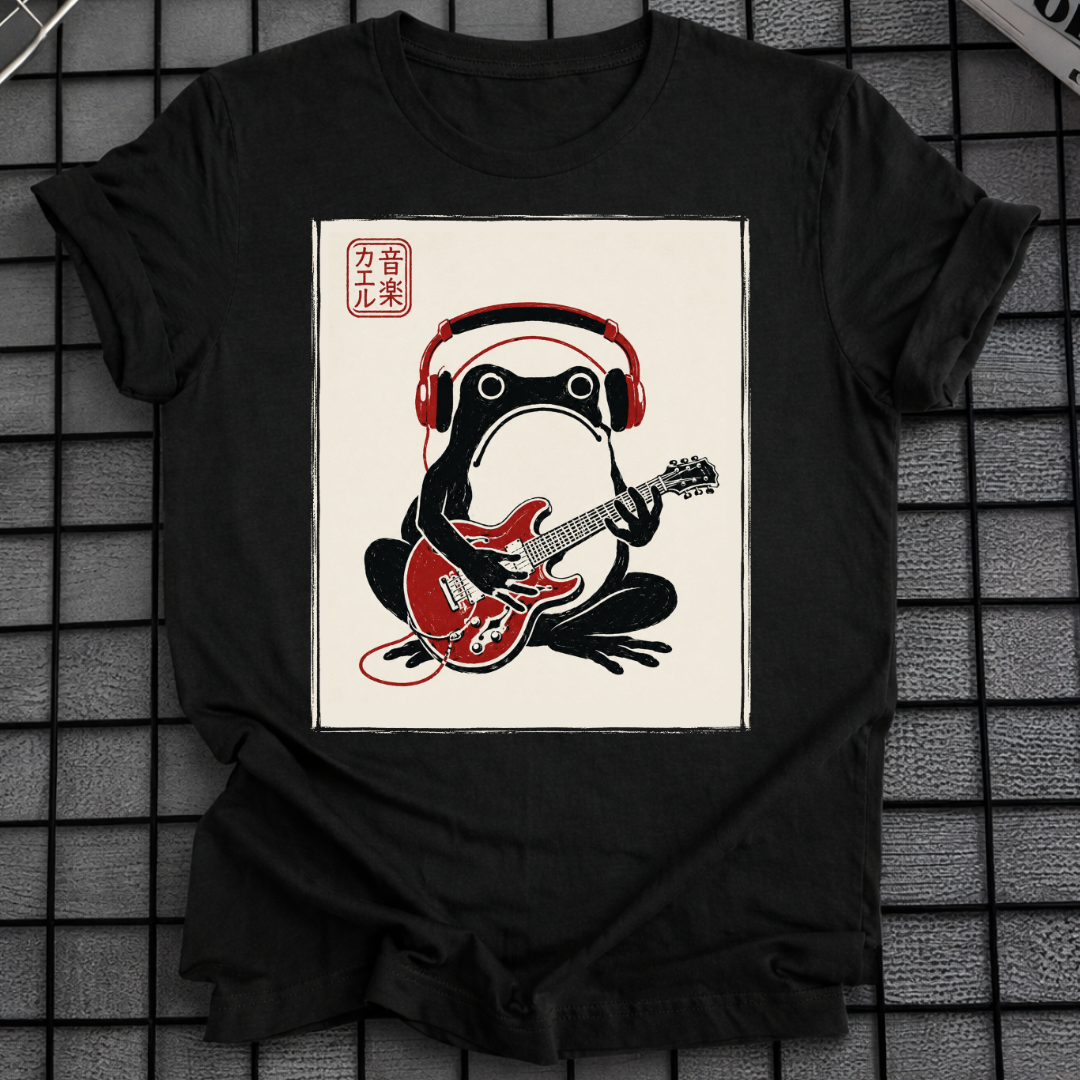 FROG PLAYING GUITAR T-SHIRT