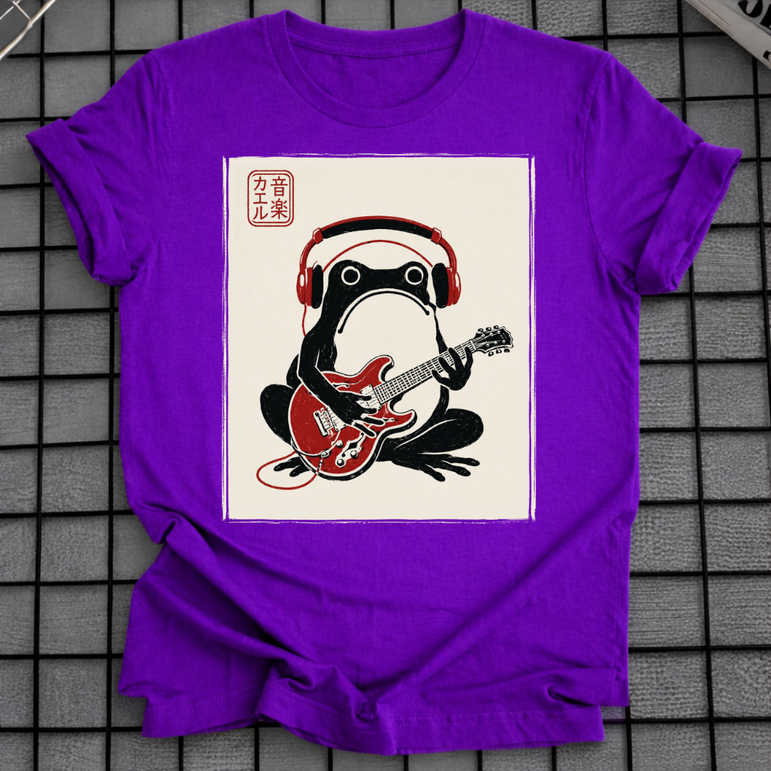 FROG PLAYING GUITAR T-SHIRT