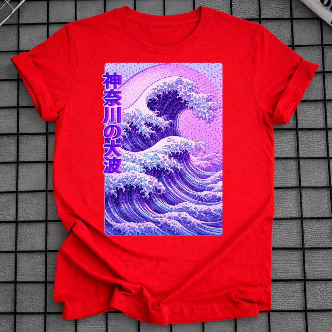 LILA GROSSE WELLE T-SHIRT