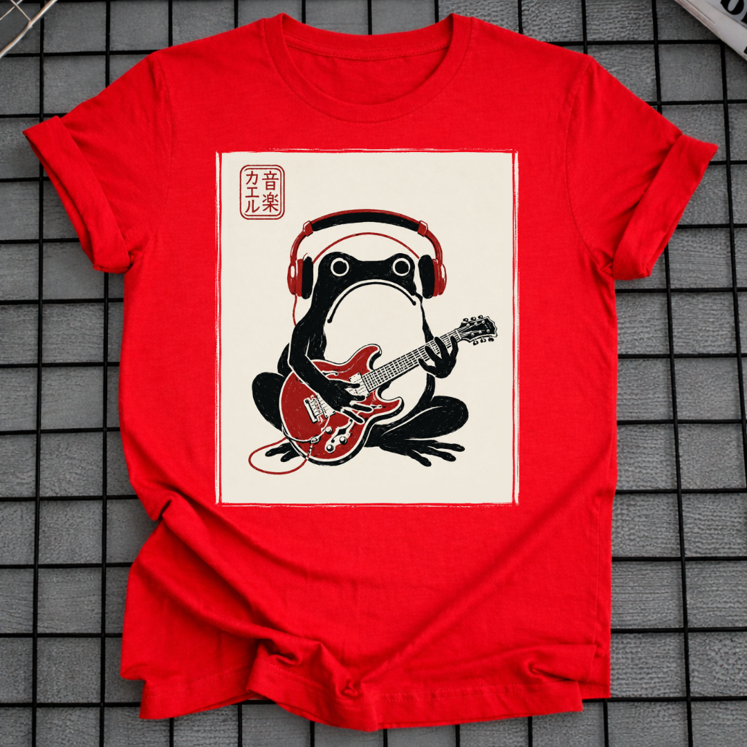 FROG PLAYING GUITAR T-SHIRT