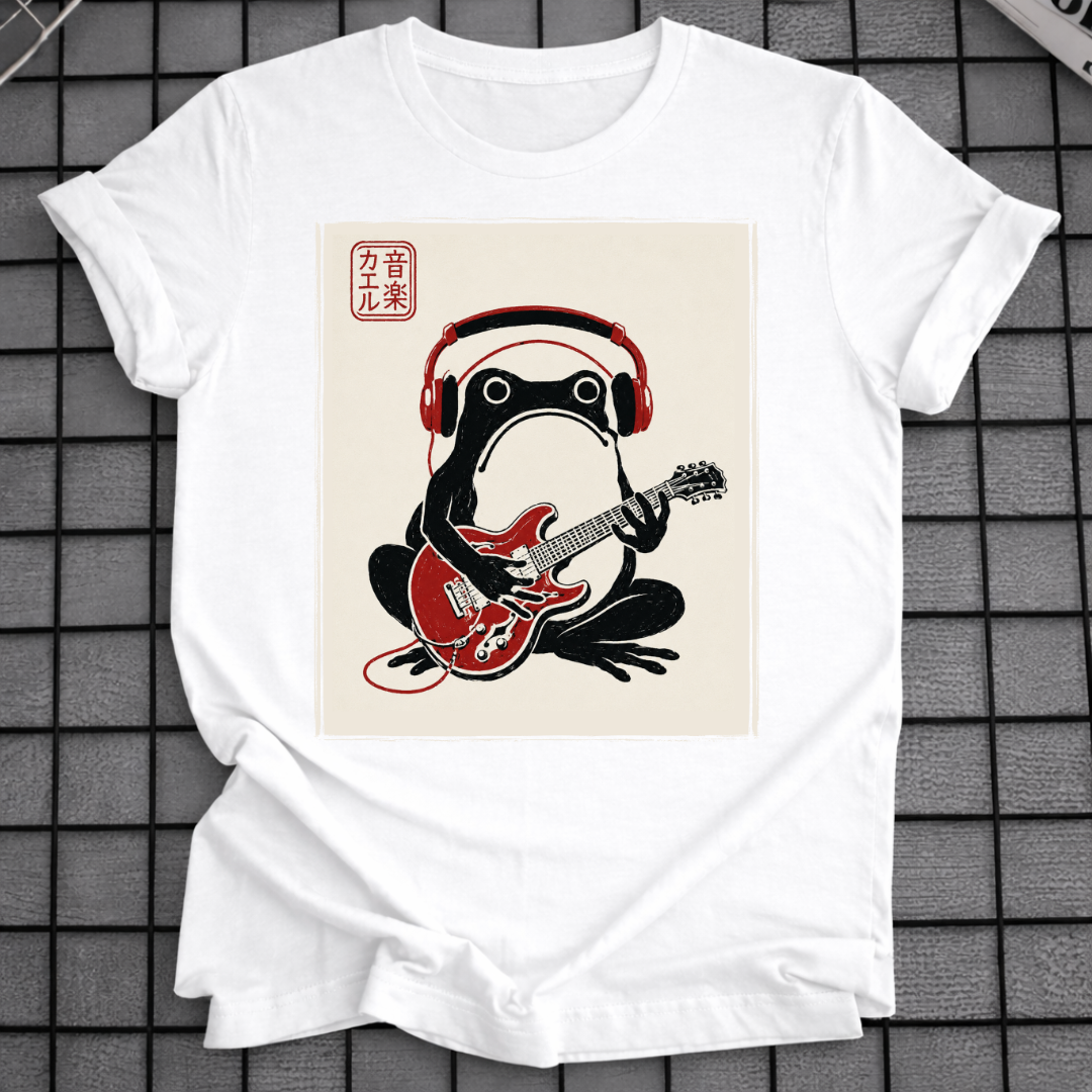 FROG PLAYING GUITAR T-SHIRT