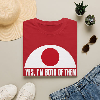 T-Shirt — "Yes, I'm Both of Them" Japan & Korea Flag Pride Tee