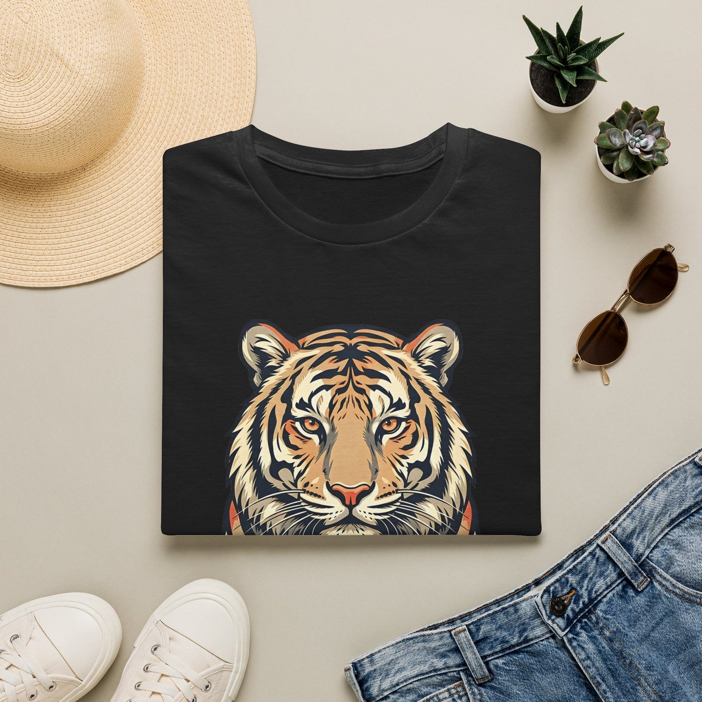Tiger Holding South Korea Heart T-Shirt — Korean Pride Graphic Tee