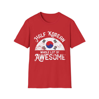 Half Korean T-Shirt — "Whole Lot of Awesome" Korean Flag Tee