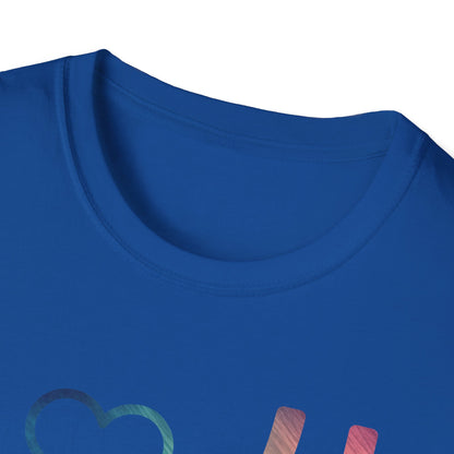 Rainbow Heart Hand Unisex T-Shirt - Perfect for Love Celebrations