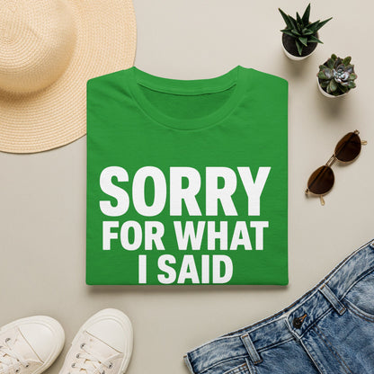 T-Shirt — "Sorry For What I Said When The Kimchi Was Too Spicy" Funny Korean Food Shirt