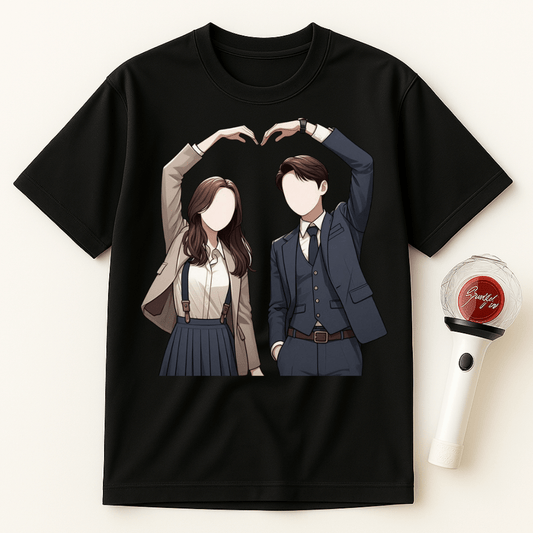 K-DRAMA COUPLE HEART UNISEX T-SHIRT