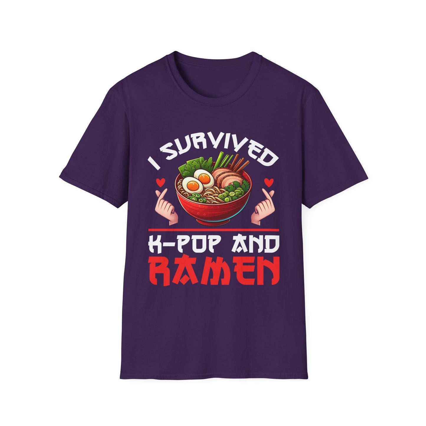 I Survived K-Pop and Ramen Unisex Softstyle T-Shirt