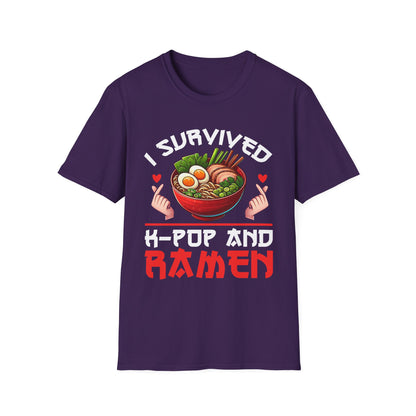 I Survived K-Pop and Ramen Unisex Softstyle T-Shirt