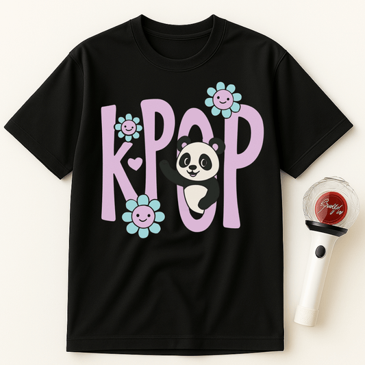 PANDA K-POP FLOWER UNISEX T-SHIRT