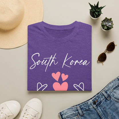 South Korea Love Hands Unisex Softstyle T-Shirt - Perfect for K-Pop Fans and Cultural Celebrations