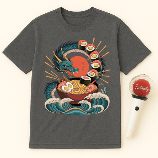 JAPANESE RAMEN DRAGON SUSHI UNISEX T-SHIRT