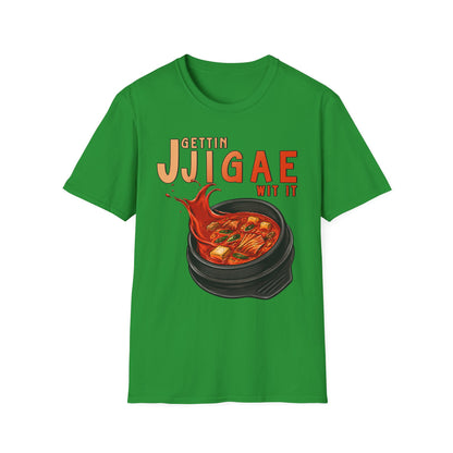 Gettin Jjigae Wit It T-Shirt – Korean Stew Graphic Tee for Foodies & K-Culture Fans