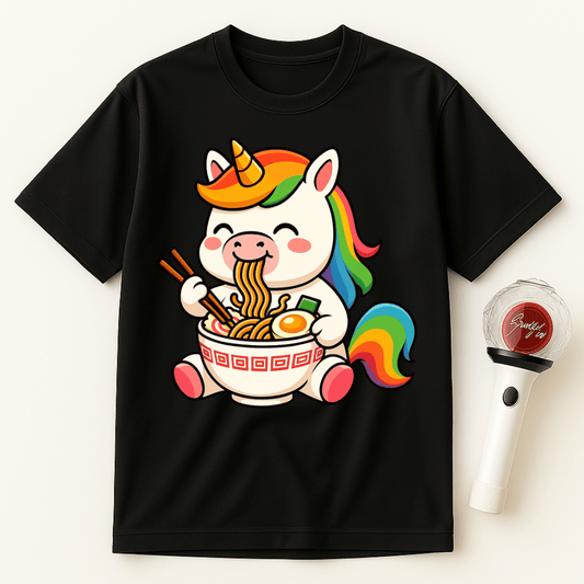 UNICORN EATING RAMEN UNISEX T-SHIRT