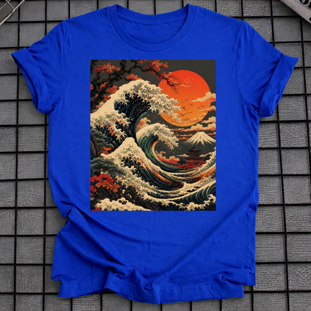 SONNENUNTERGANG GROSSE WELLE T-SHIRT