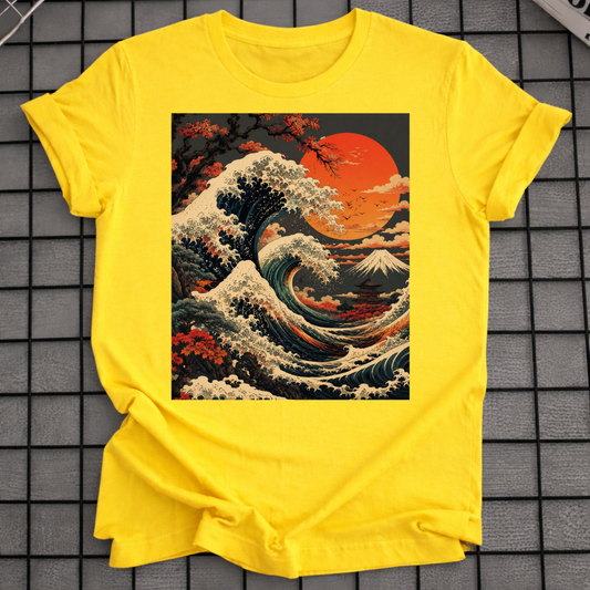 SUNSET GREAT WAVE T-SHIRT