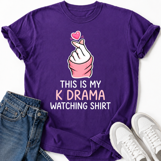 FINGER HEART K-DRAMA WATCHING T-SHIRT