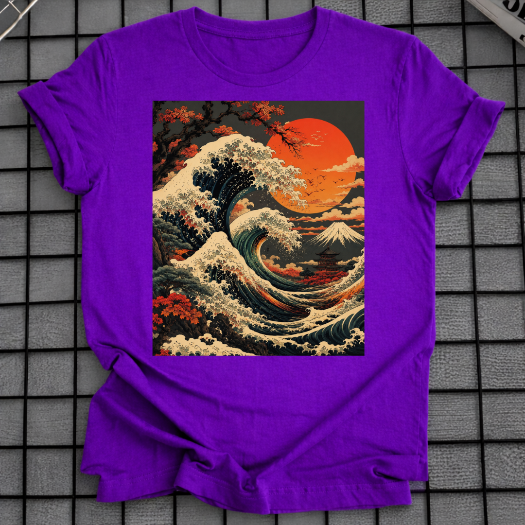 SONNENUNTERGANG GROSSE WELLE T-SHIRT