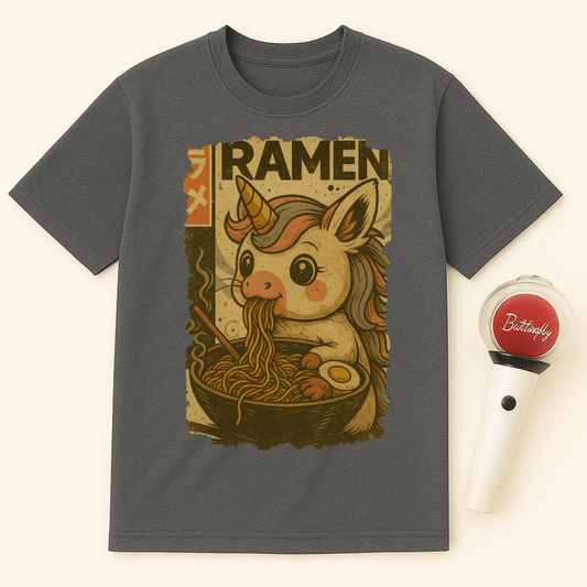 UNICORN EATING RAMEN UNISEX T-SHIRT