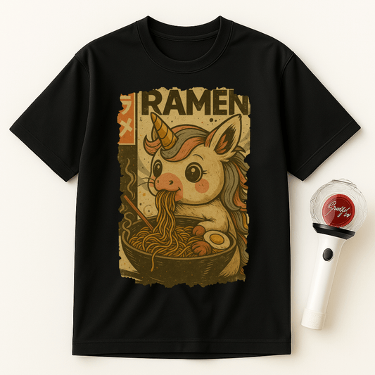 UNICORN EATING RAMEN UNISEX T-SHIRT