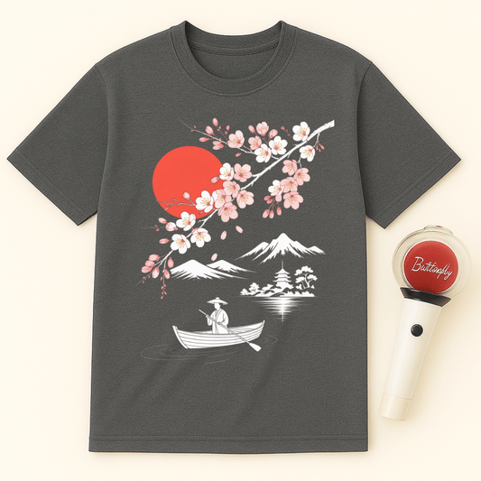 CHERRY BLOSSOM SUNSET UNISEX T-SHIRT