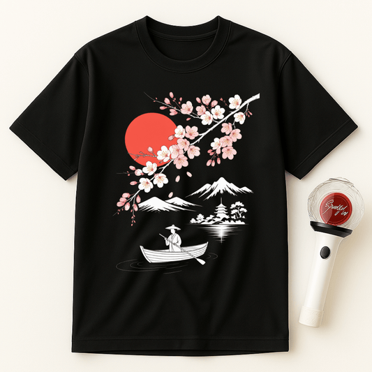 CHERRY BLOSSOM SUNSET UNISEX T-SHIRT