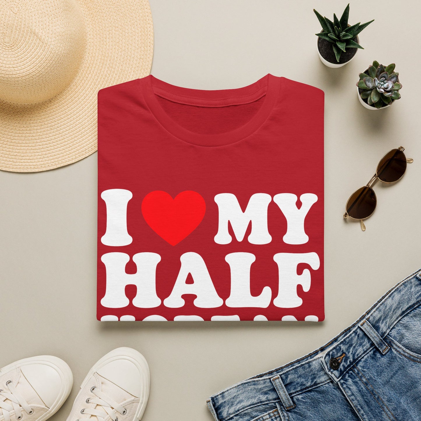 I LOVE MY HALF KOREAN WIFE T-SHIRT
