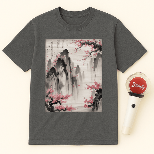 JAPANESE INK LANDSCAPE UNISEX T-SHIRT