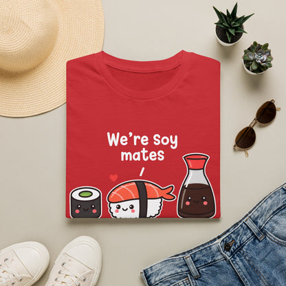 We're Soy Mates T-Shirt — Cute Kawaii Sushi & Soy Sauce Graphic