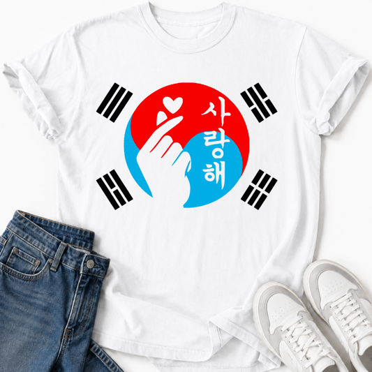 K-POP KOREA FLAGGEN T-SHIRT