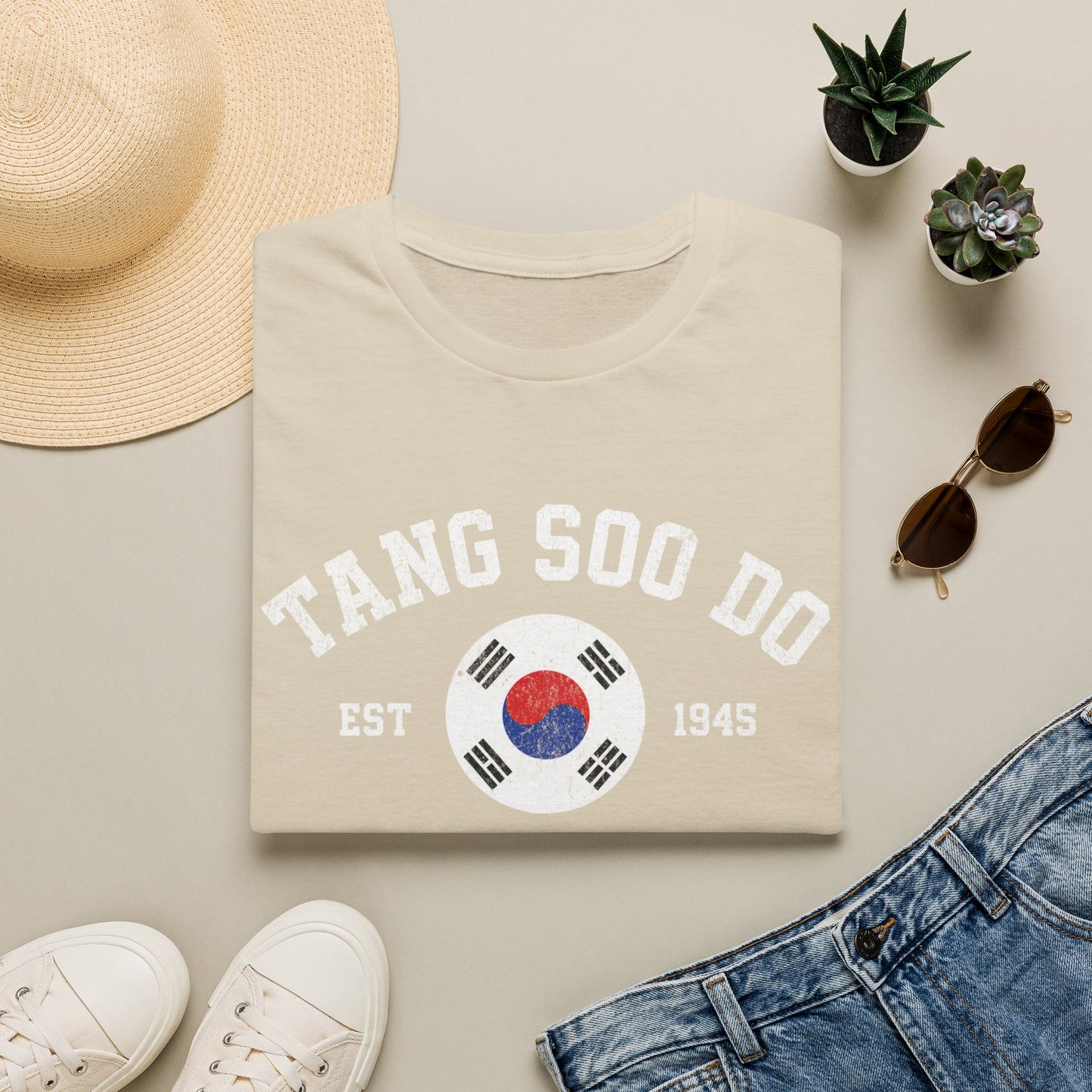 Tang Soo Do Martial Arts T-Shirt – Korean Flag Tae Kwon Do Training Tee (Est. 1945)