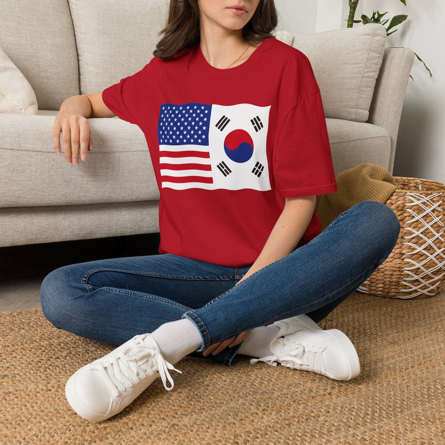 USA South Korea Flag T-Shirt – American & Korean Friendship Tee