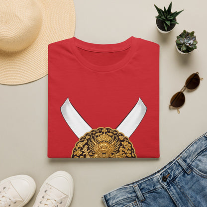 Samurai Crest T-Shirt — Traditional Katana & Dragon Shield Tee