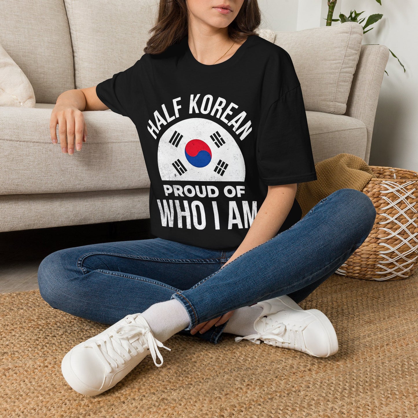 Half Korean T-Shirt — "Proud of Who I Am" Heritage Tee
