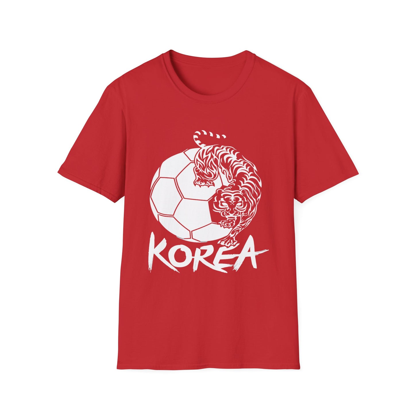 Korea Tiger Soccer T-Shirt — Bold KOREA Football Graphic Tee