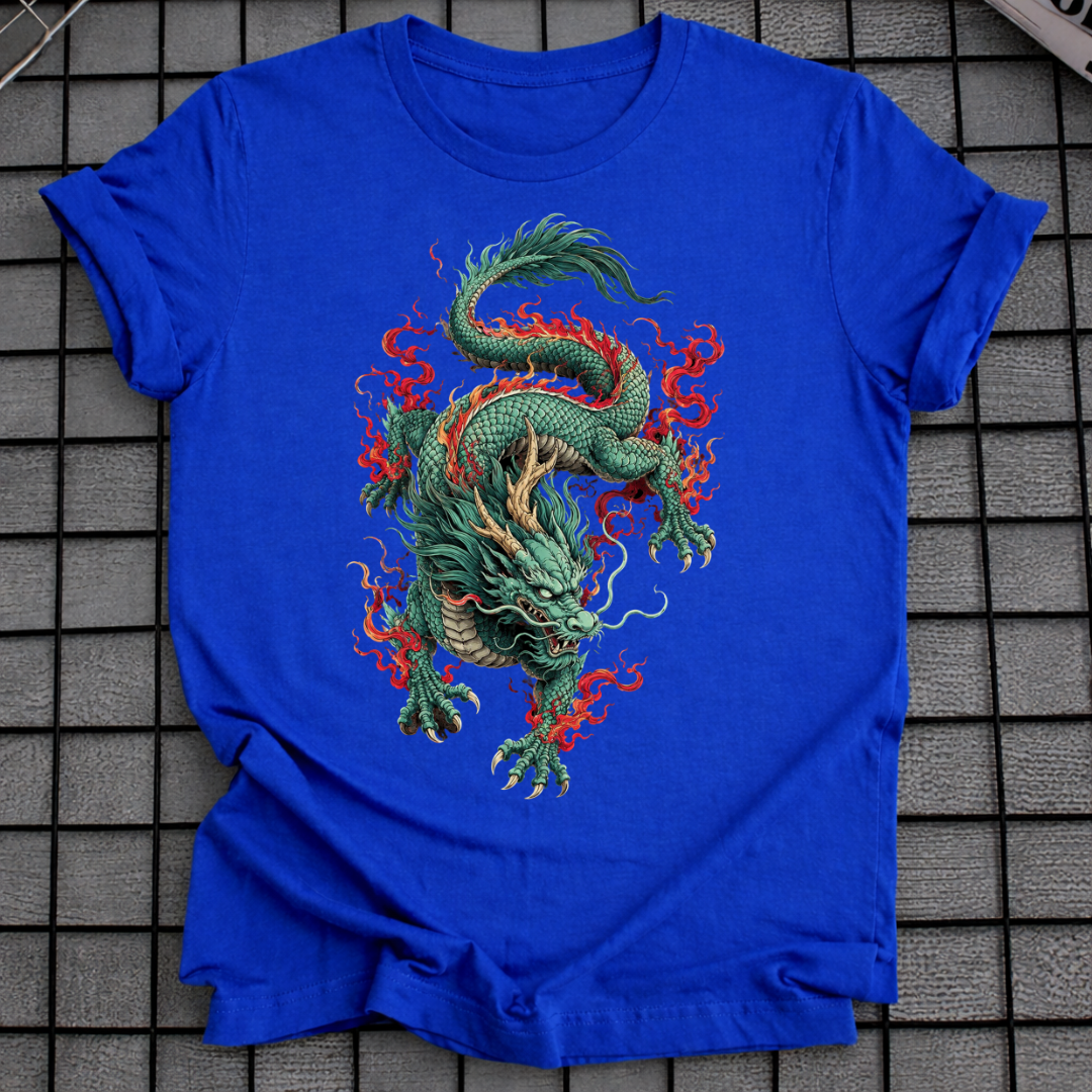 GREEN JAPANESE DRAGON T-SHIRT