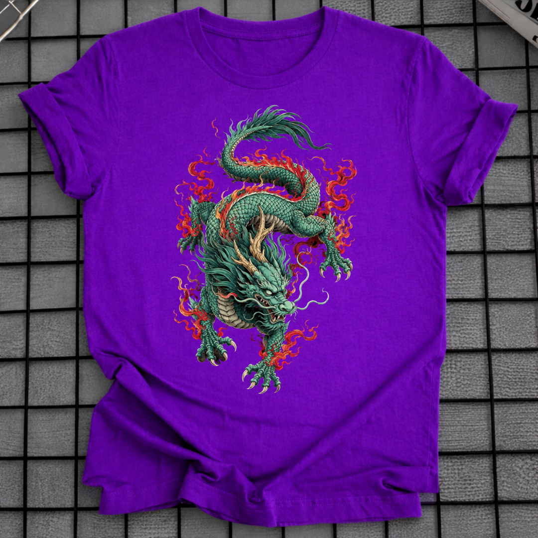 GREEN JAPANESE DRAGON T-SHIRT