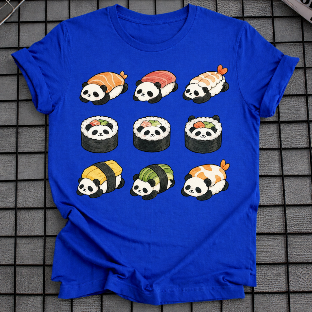 SUSHI ROLL PANDAS T-SHIRT
