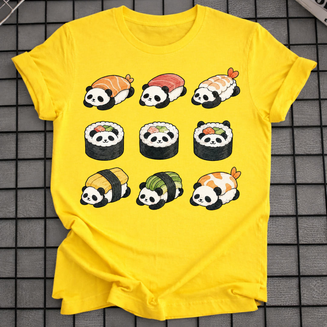 SUSHI ROLL PANDAS T-SHIRT