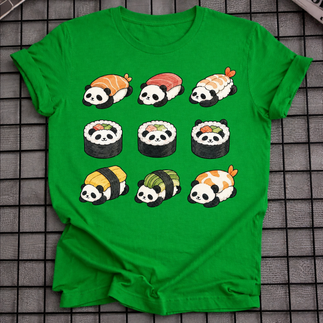 SUSHI ROLL PANDAS T-SHIRT