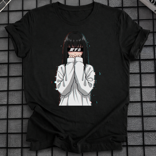 SHY ANIME GIRL T-SHIRT