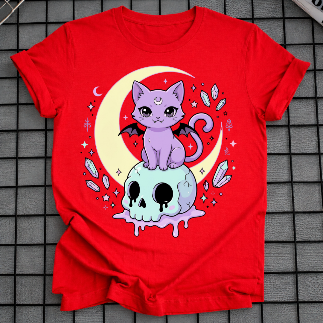 PASTELL-GOTH-KATZEN-T-SHIRT